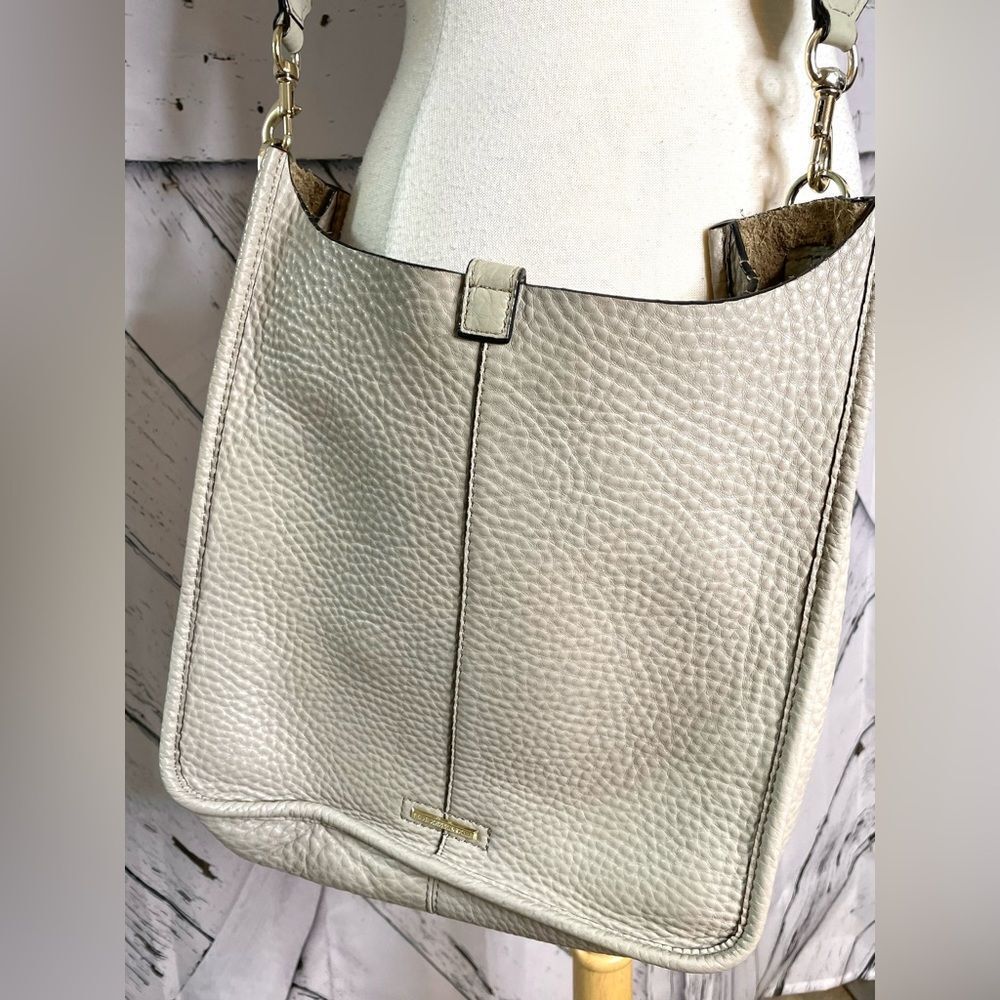 Rebecca Minkoff studded crossbody bag taupe, soft pebbled genuine leather - Picture 4 of 10
